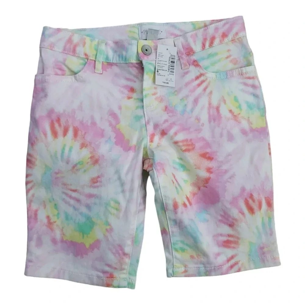 Girls plus tie dye bermuda shorts‎